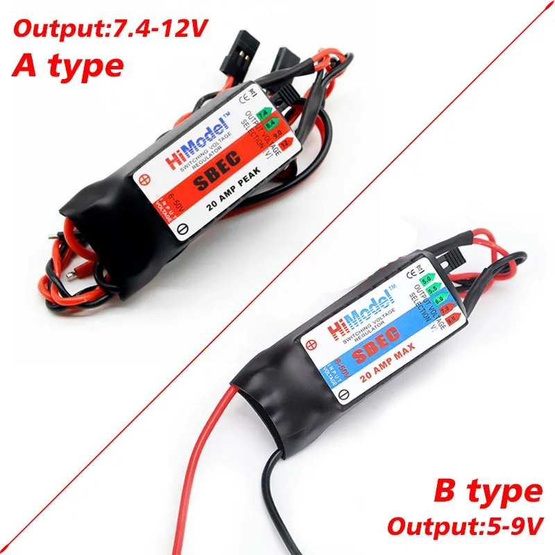 BEC 5V 6V 9V 12V 20A 2-12S Lipo Input HV UBEC Step Down Module Power Regulator Stable Converter For RC Model FPV