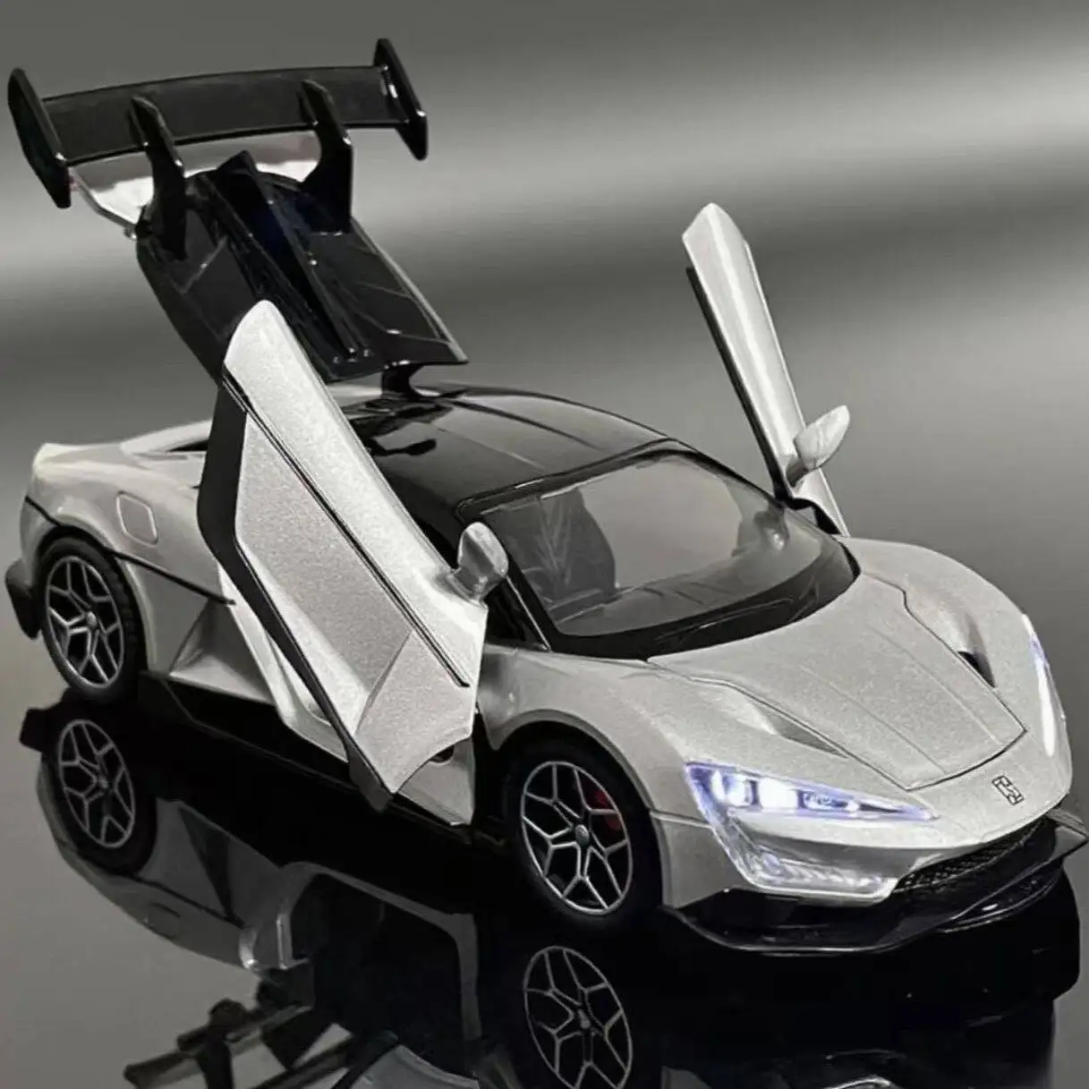 

1/32 BYD Yangwang U9 модель спортивного автомобиля из сплава, литая под давлением металлическая гусеница, гоночный супер автомобиль, модель автомобиля, звуковой свет, детские игрушки, подарок