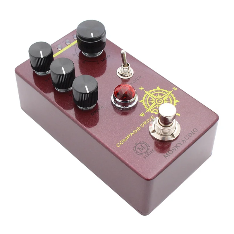 

MOSKYAUDIO COMPAS Guitar Overdrive Disortion Boost Effects Pedal True Bypass Function Guitar Effects Processor Accessories Parts