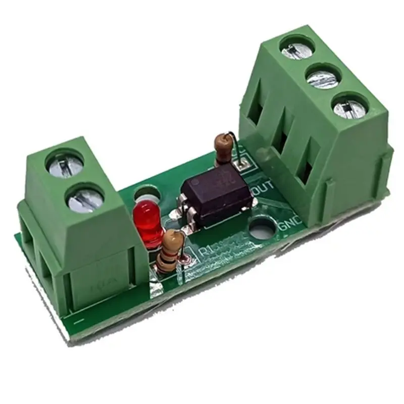 [NEW!A08R】 1 Channel Way Optocoupler Isolation Module PC817 3V-5V Photoelectric Isolator Rail Holder PLC Drive Motor Board 10PCS