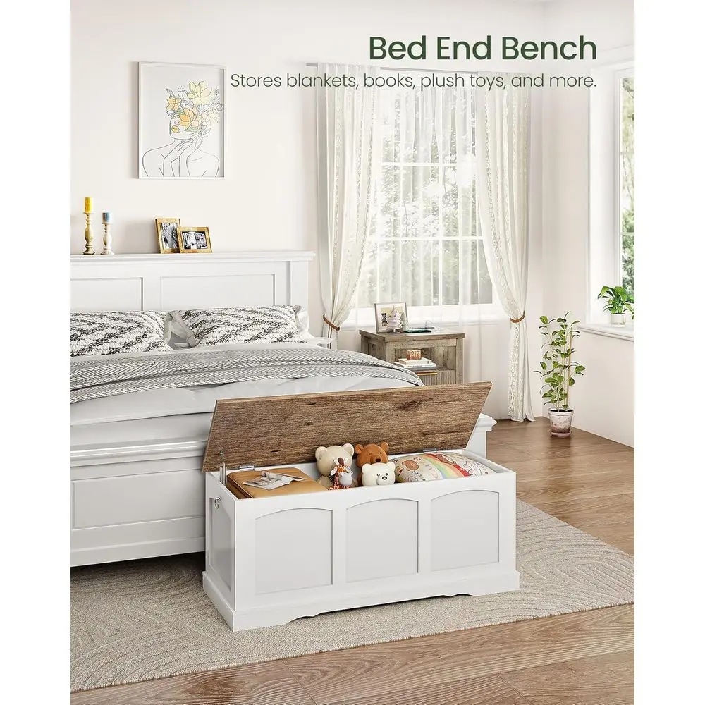 リフト蓋付き収納チェストベンチ、おもちゃ箱、玄関靴ベンチ、木製収納トランク、最大220ポンドまで収納可能、リビングルーム用、B
