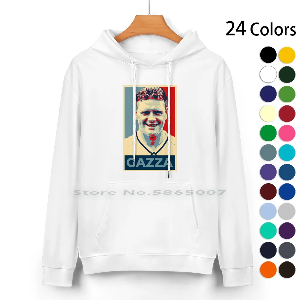 Gazza-Hope Pure Cotton Hoodie Sweater 24 Colors Paul Gascoigne Football Spurs The Toon Soccer England Hope Shepherd Fairey