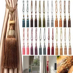 1 para Tassel pleciony upinacze do zasłon z wiązaniem sznurek do zasłony pasek kurtyny nowoczesny prosty Home Decor praktyczne trwałe