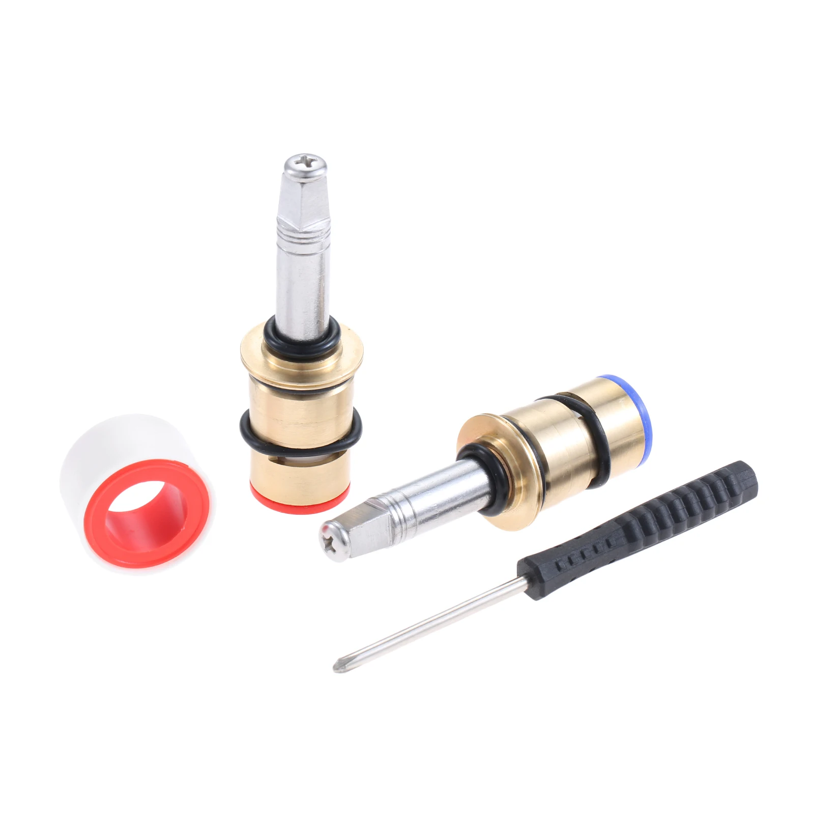 

1Set 377XKRHJKABNF & 377XKLHJKABNF 1/4-Turn Cold & Hot Ceramic Faucet Cartridge Kit for Efficient Faucet Repairs Replacement