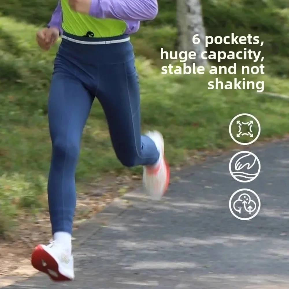 

Женские леггинсы с карманами-кенгуру — штаны для йоги с высокой талией для бега, тренажерного зала, тренировок, езды на велосипеде, марафона и путешествий