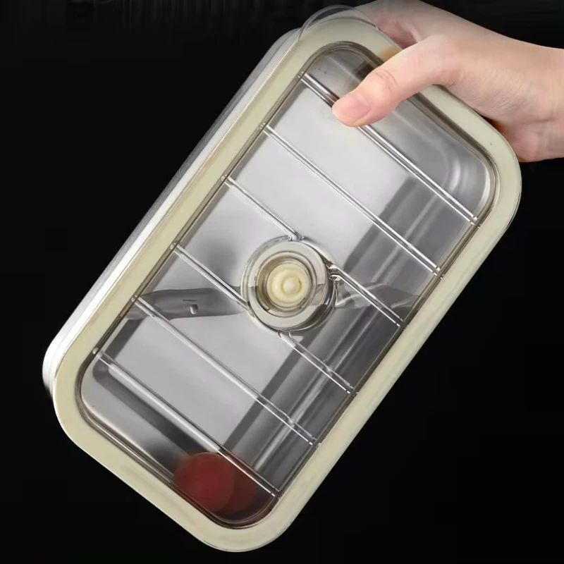 316 Stainless Steel Vacuum Fresh Keeping Box Refrigerator Sealed Food Storage Containers Portable Lunch Box Kitchen Organizer