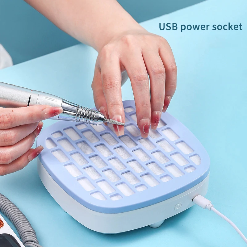 Aspirateur à ongles professionnel USB, collecteur d'aspiration de poussière, plumeau à ongles en Gel muet pour équipement de Salon de Nail Art, filtre amovible