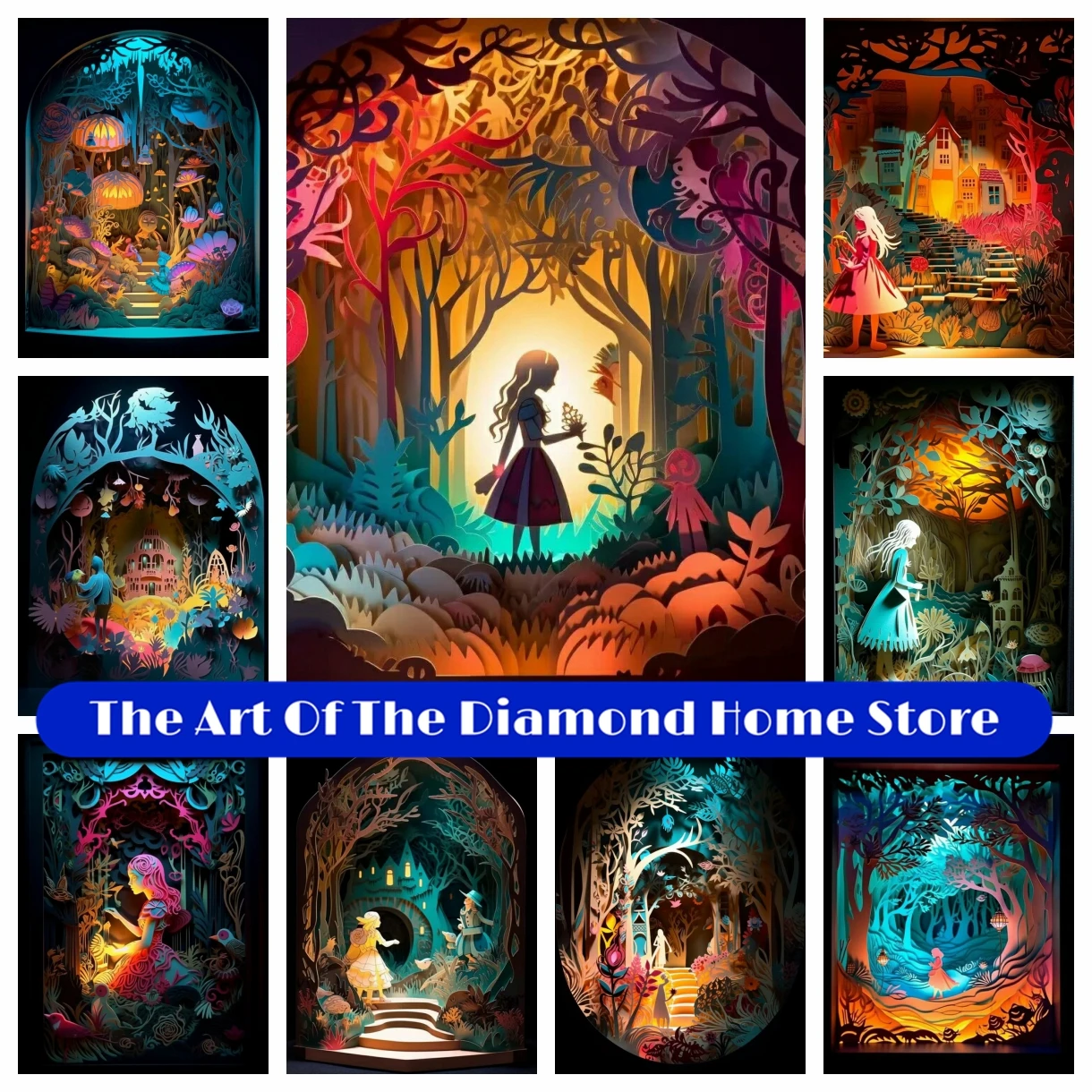 5D DIY AB Diamond Painting Mosaic D Art To Draw Alice In Wonderland Cross Stitch Rhinestones Handmade Embroidery Home Decor Gift