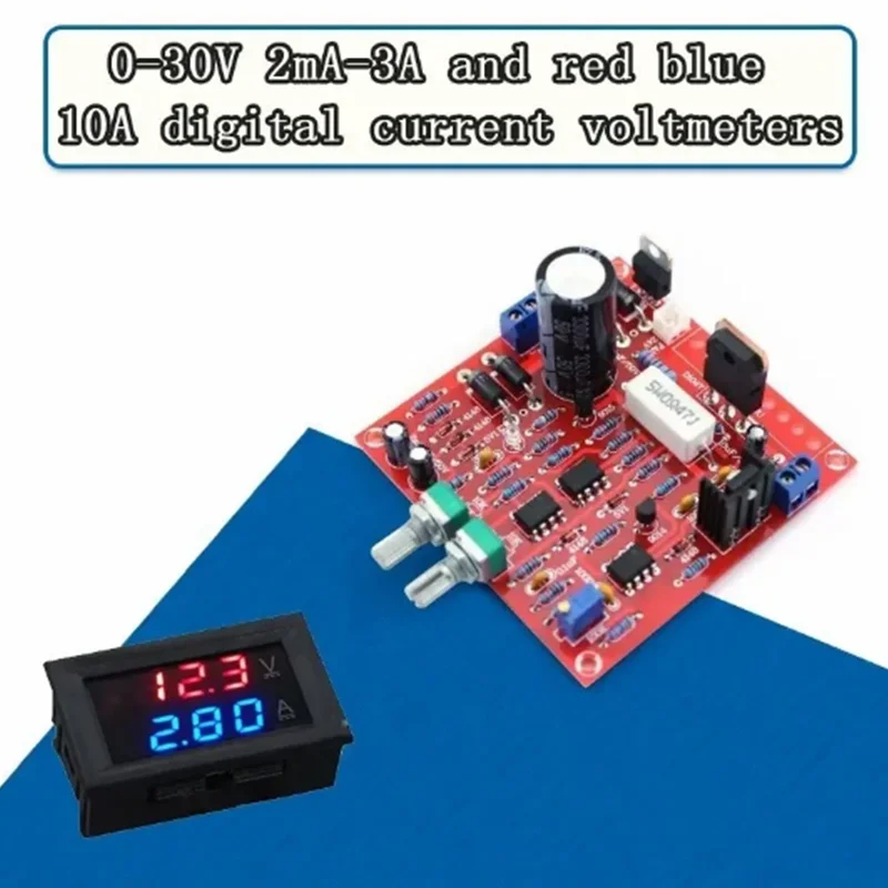 0-30V Red 2mA-3A Continuously Adjustable DC Regulated Power Supply DIY Kit for school education lab DIY Kit