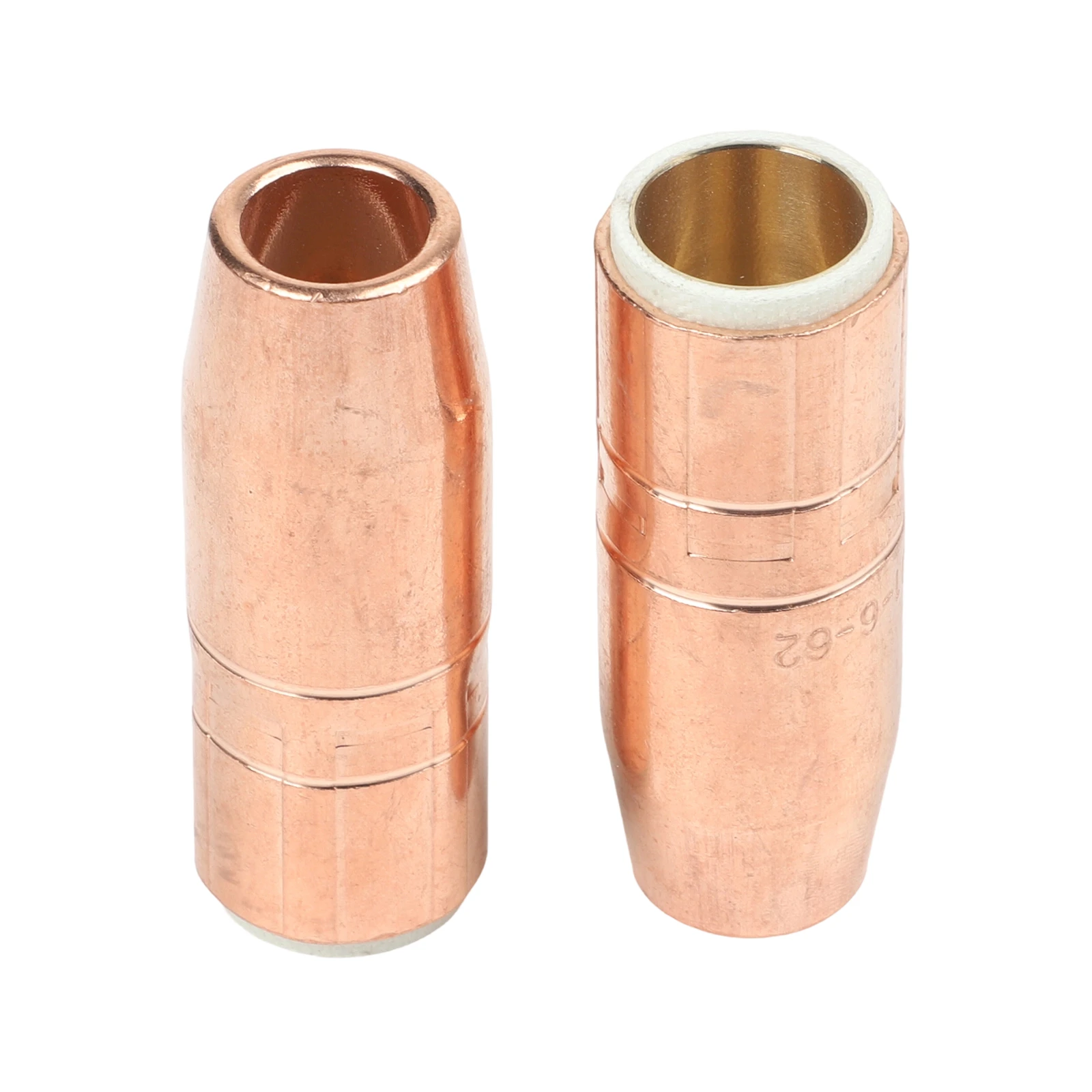2-pack for mig welding gas nozzles 401-6-62 with 5/8 inch bore designed for Tregaskiss and TOUGH LOCK consumables