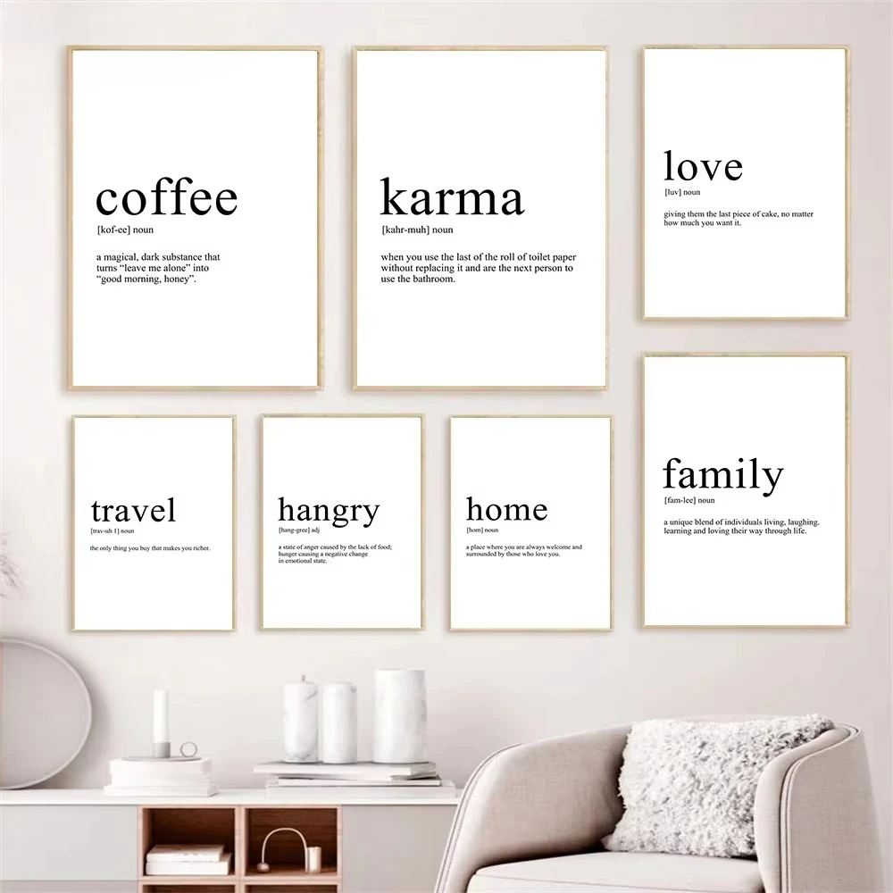 Home Mother Travel Love Family Definition Quotes Wall Art Canvas Painting Nordic Posters And Prints Pictures Living Room Decor