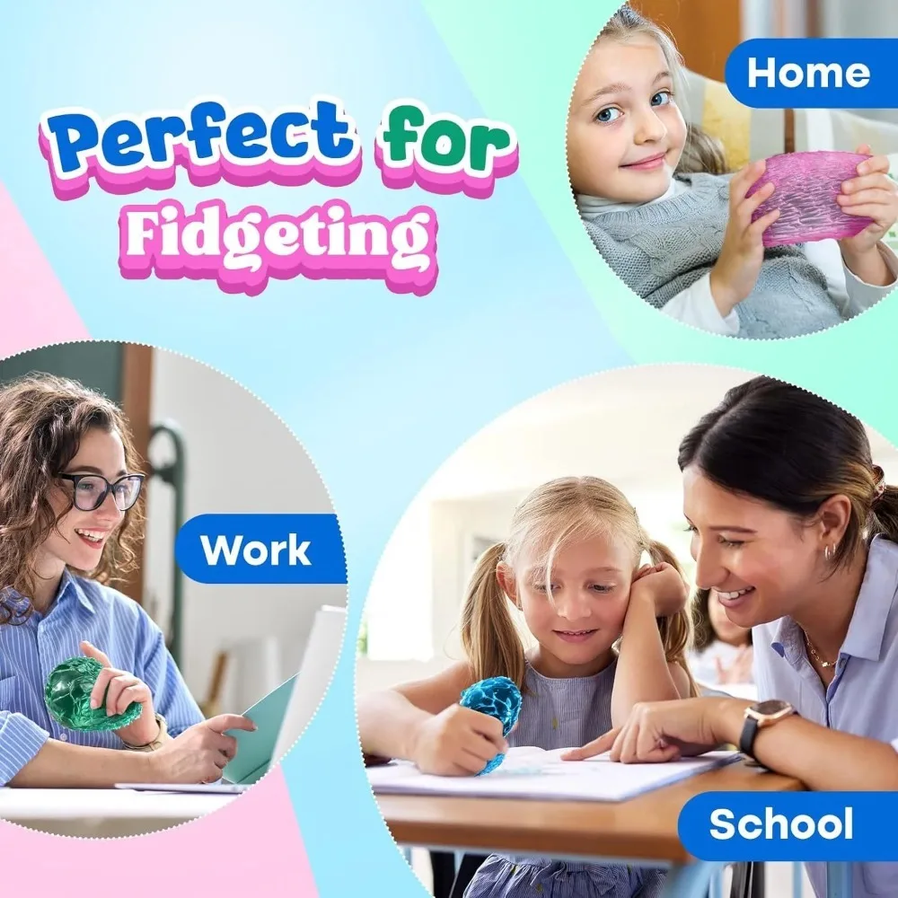Boule de glace à Texture multicolore Squishy, jouet à presser pour enfants et adultes, jouets Pop Fidget à pincer doux, cadeaux d'halloween et de noël pour enfants