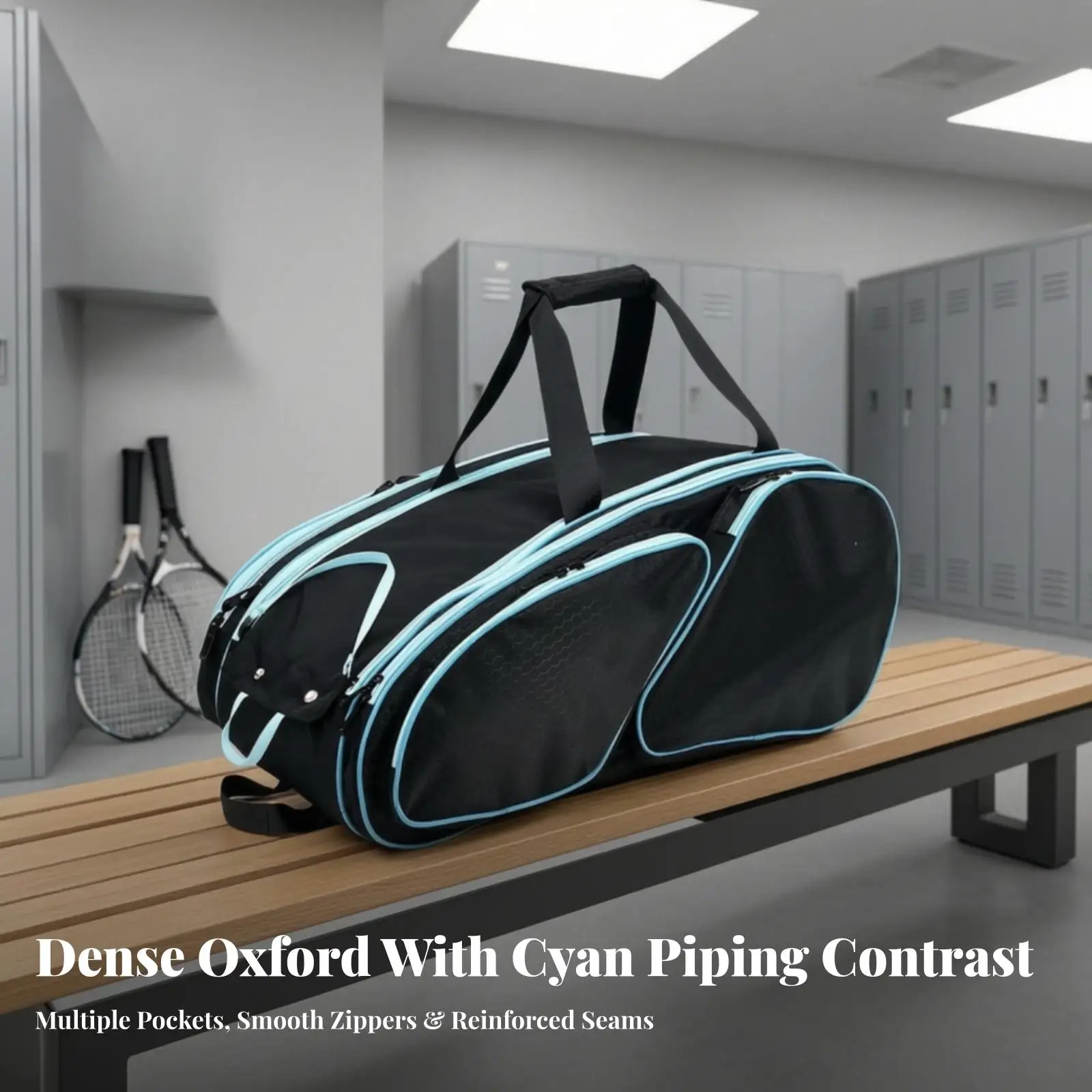 Backpack Adjustable Sports Racket Bag with Backpack Straps Wear-Resistant