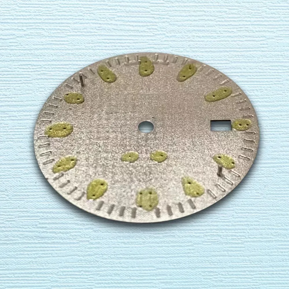 31.8mm S Logo Oak Dial Fit NH35 Automatic Movement Green Luminous High-Quality Watch Modification Accessories