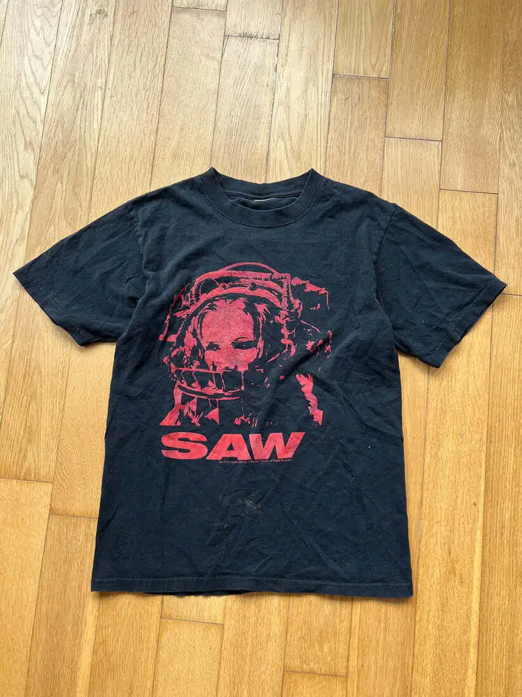 

Saw Movie Graphic short sleeve Unisex T shirt Men Women Black tee