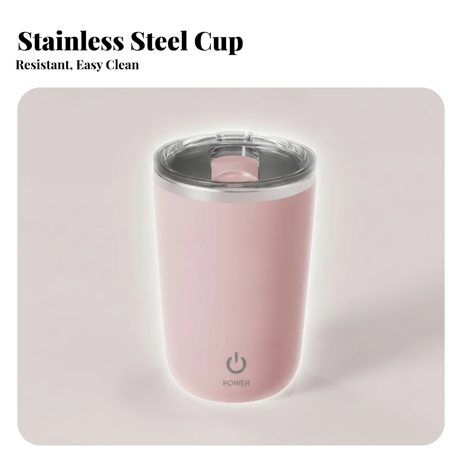 Automatic Stirring Cup Transparent Lid Self Stirring Mug Portable Mixing Cup Built-in Stirrer Electric Mixing Mug Cylindrical