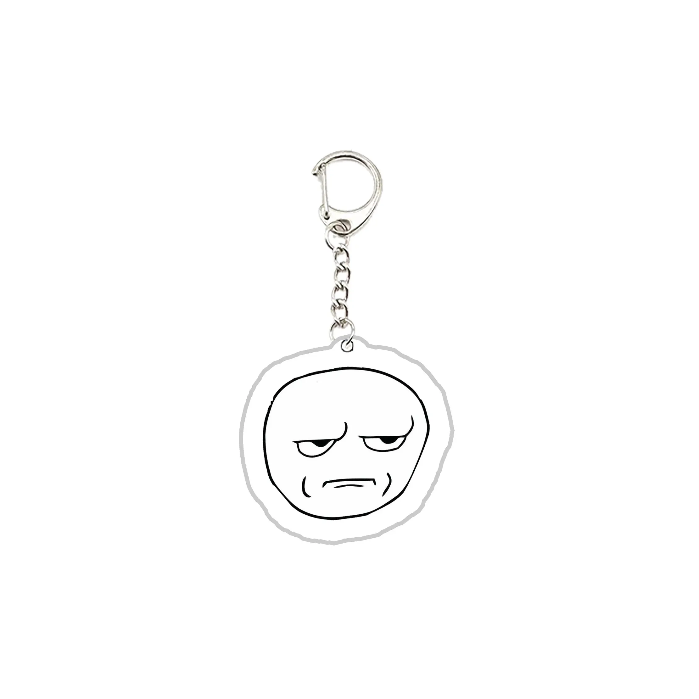 Anime Funny TrollFace NoMeGusta Rage Face ForeverAlone Pendant fashion Keyring Jewelry Fans birthday present