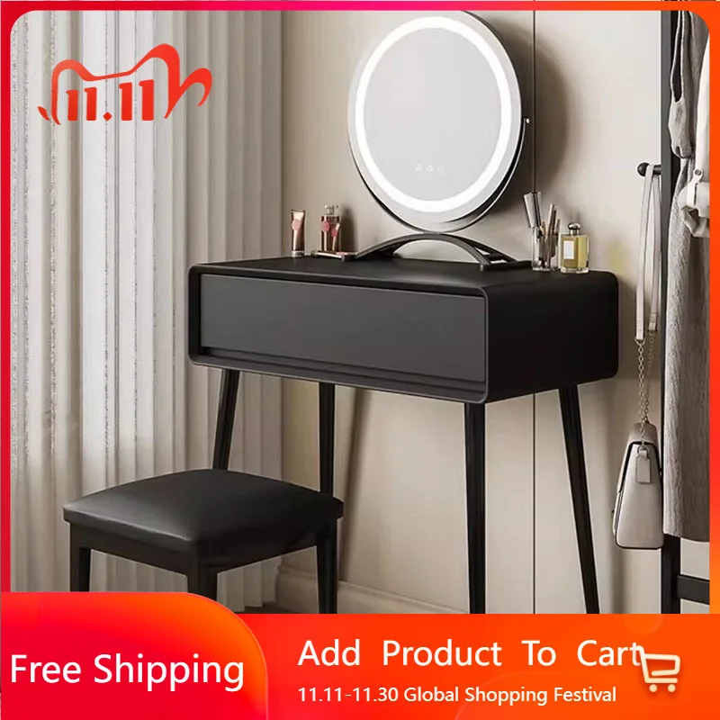 

Modern Corner Dressing Table Wood Organizer Women Makeup Dressing Table Coffee Beauty Mesa De Maquillaje Lounge Suite Furniture
