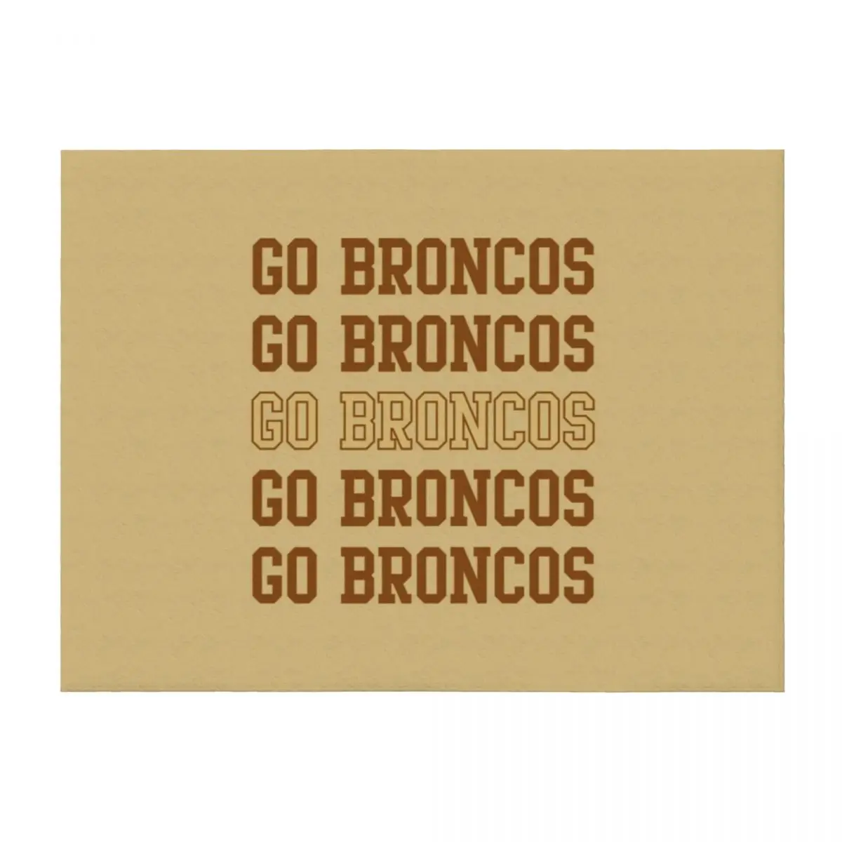 

Go Broncos Repeating Letters Throw Blanket Flannels Luxury Designer bed plaid Luxury Throw Blankets