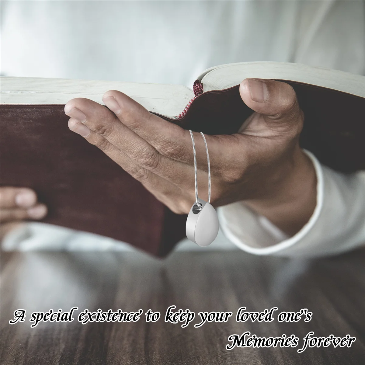 FZFZ パーソナライズされたティアドロップ形状の水滴火葬骨壺ネックレス、灰火葬ジュエリー用の充填キット付き