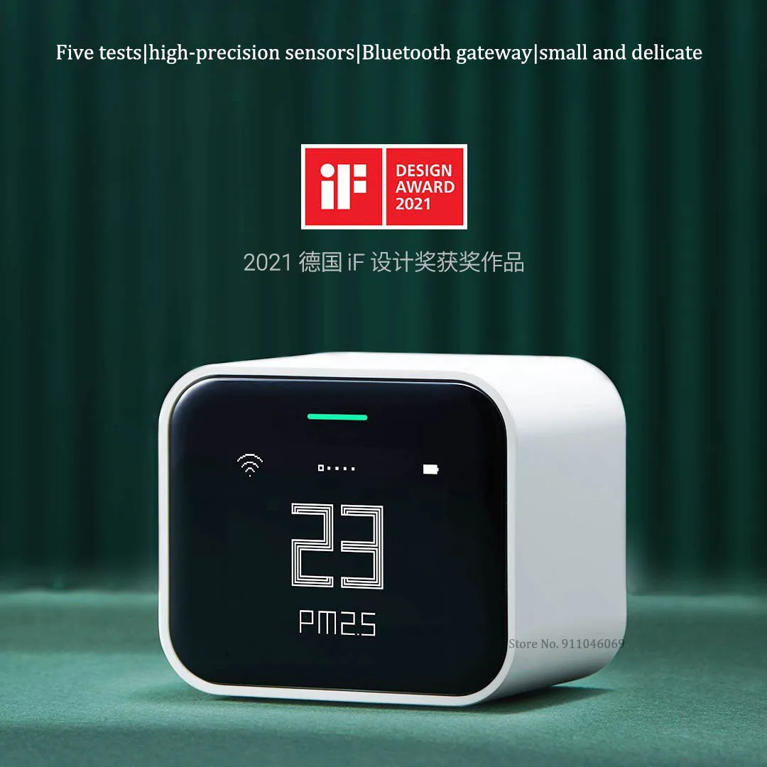 ClearGrass Qingping Air Monitor Lite PM2.5 P10 Air Quality Co2 Temperature Humidity Detector Work MiHome App HomeKit Air Monitor