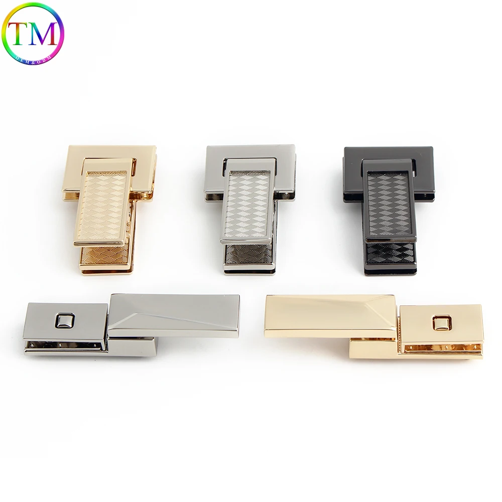 1/2/5/10 ensembles 43x16mm 50x32mm alliage tour torsion serrures pour bricolage artisanat sac à main sac à main presse serrure sac fermetures boutons pression accessoires