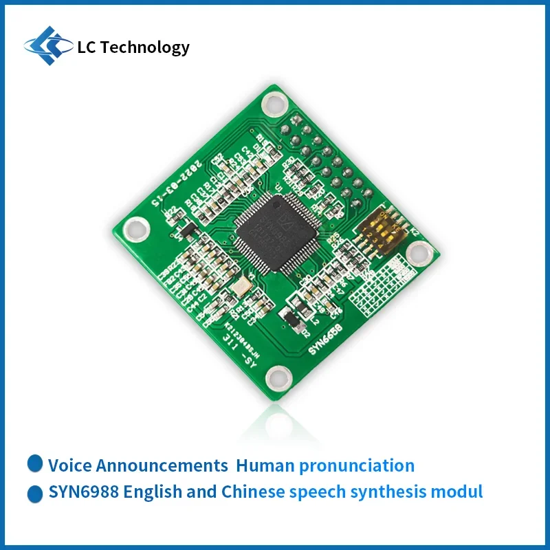 

SYN6988 Chinese and English Speech Synthesis Support Text to Speech TTS Voice Broadcast Module Conversion Board