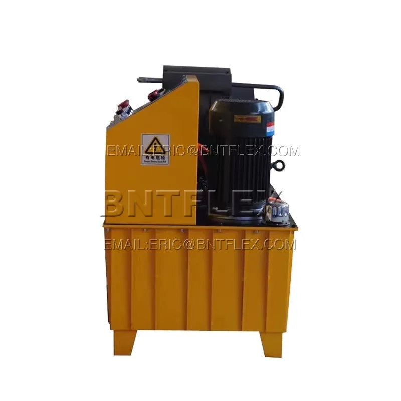 R9 51mm 220v 単相 3kw 黄色 半自動油圧ホース圧着機（ダイス10セット付き）