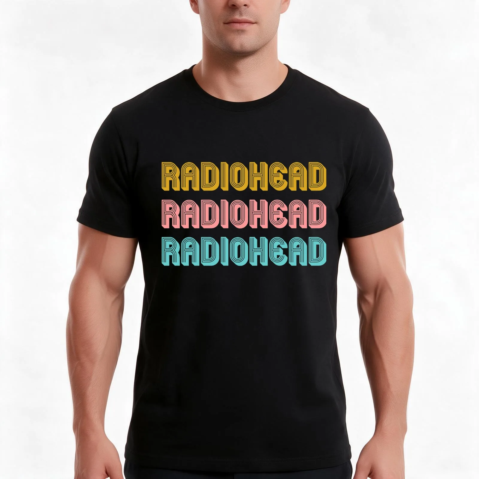 Retro Vintage Classic 80s Typography Style Design Radio T-Shirt, Summer Casual Cotton Tee, Oversized Streetwear Tops