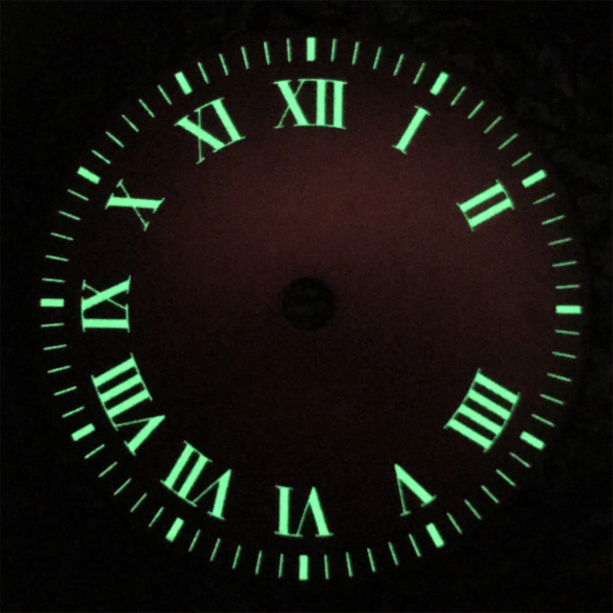 Dial 29MM C3 hijau bercahaya cocok untuk suku cadang pengganti jam tangan pergerakan NH36