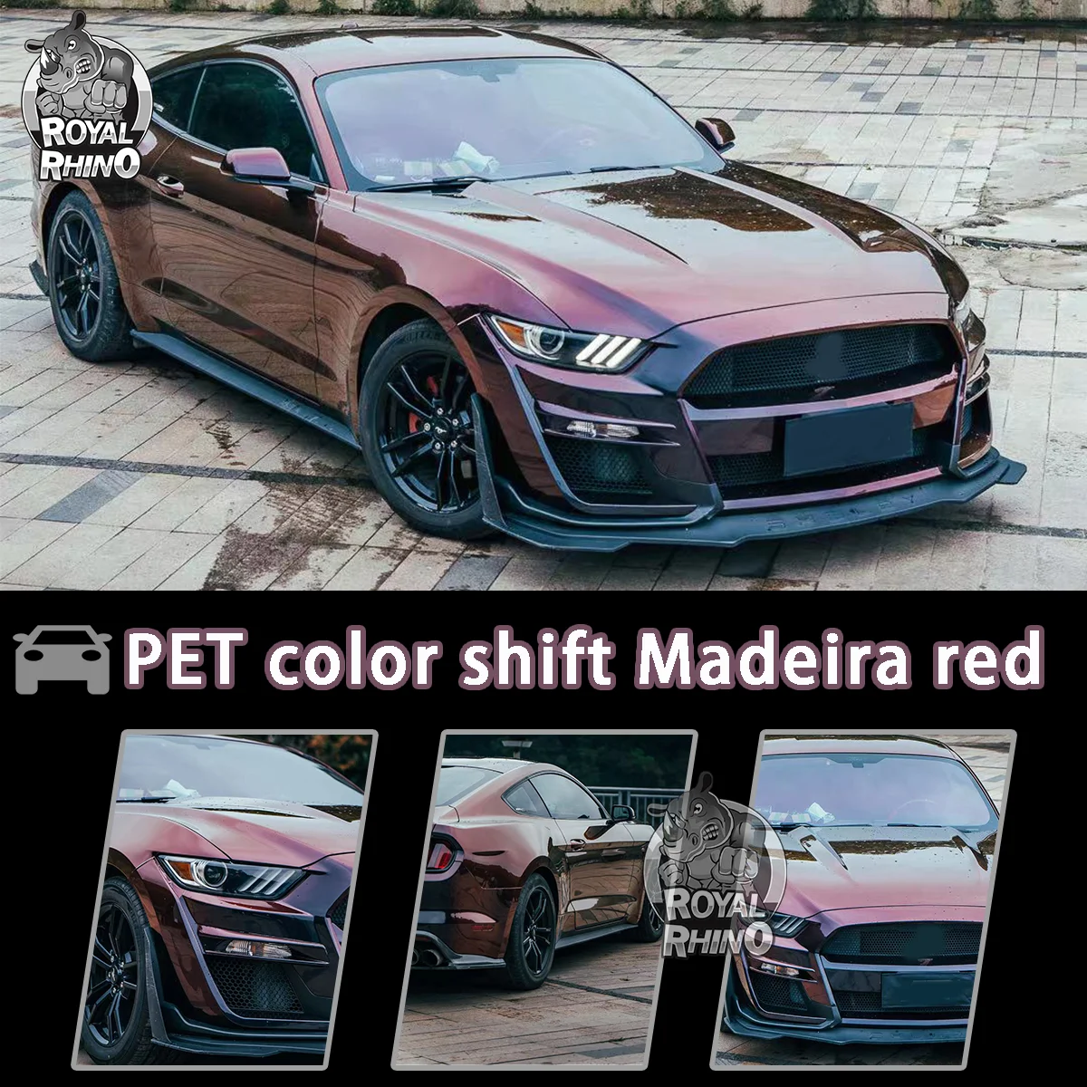 

High Glossy PET Madeira Red vinyl wrap film gloss Chameleon Midnight Red chameleon vinyl wrap film for Motorcycle stickers