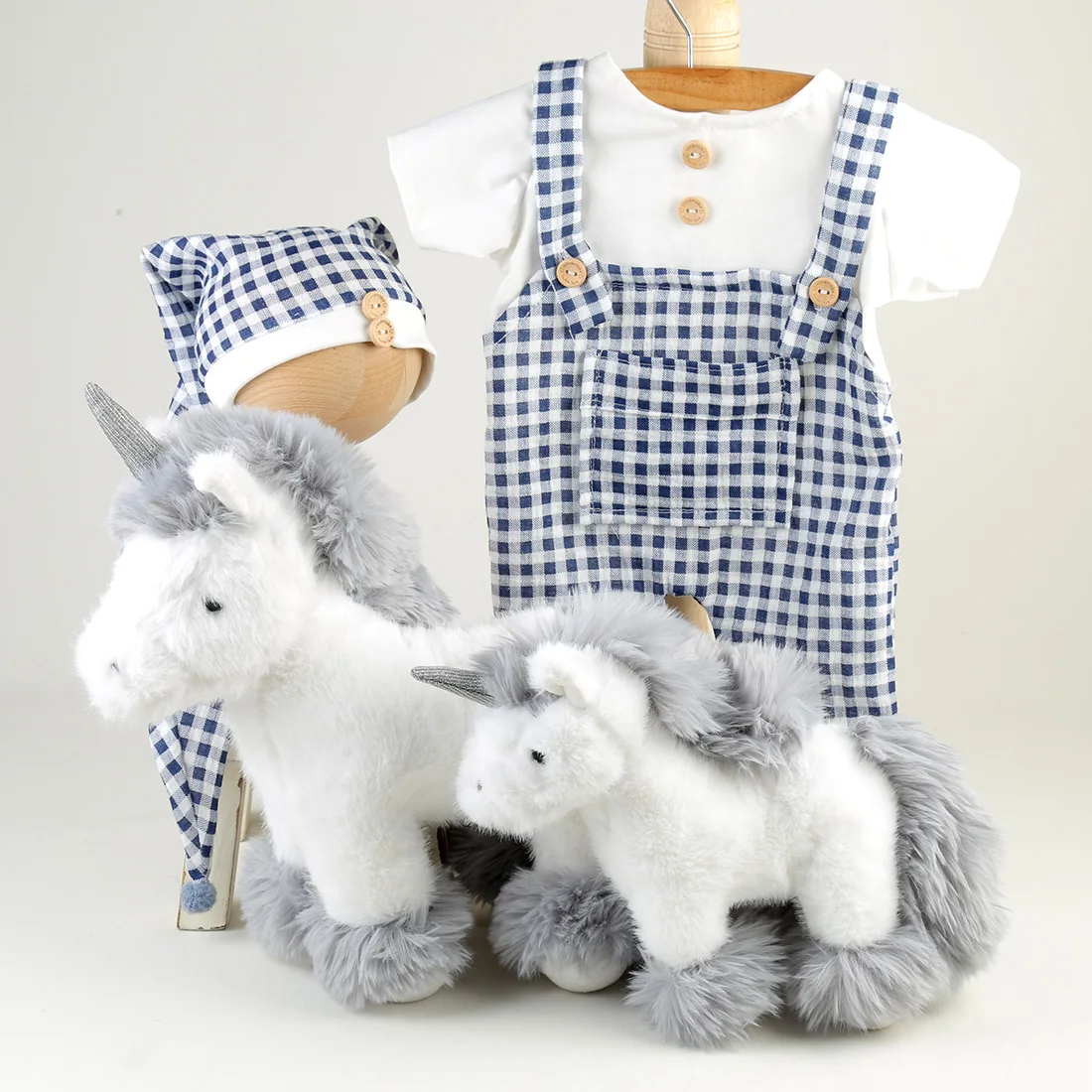 Newborn Sewing Horse Onesies Set Soft Fabric Photography Clothes Baby Boy And Girl Romper Newborn Photography Props