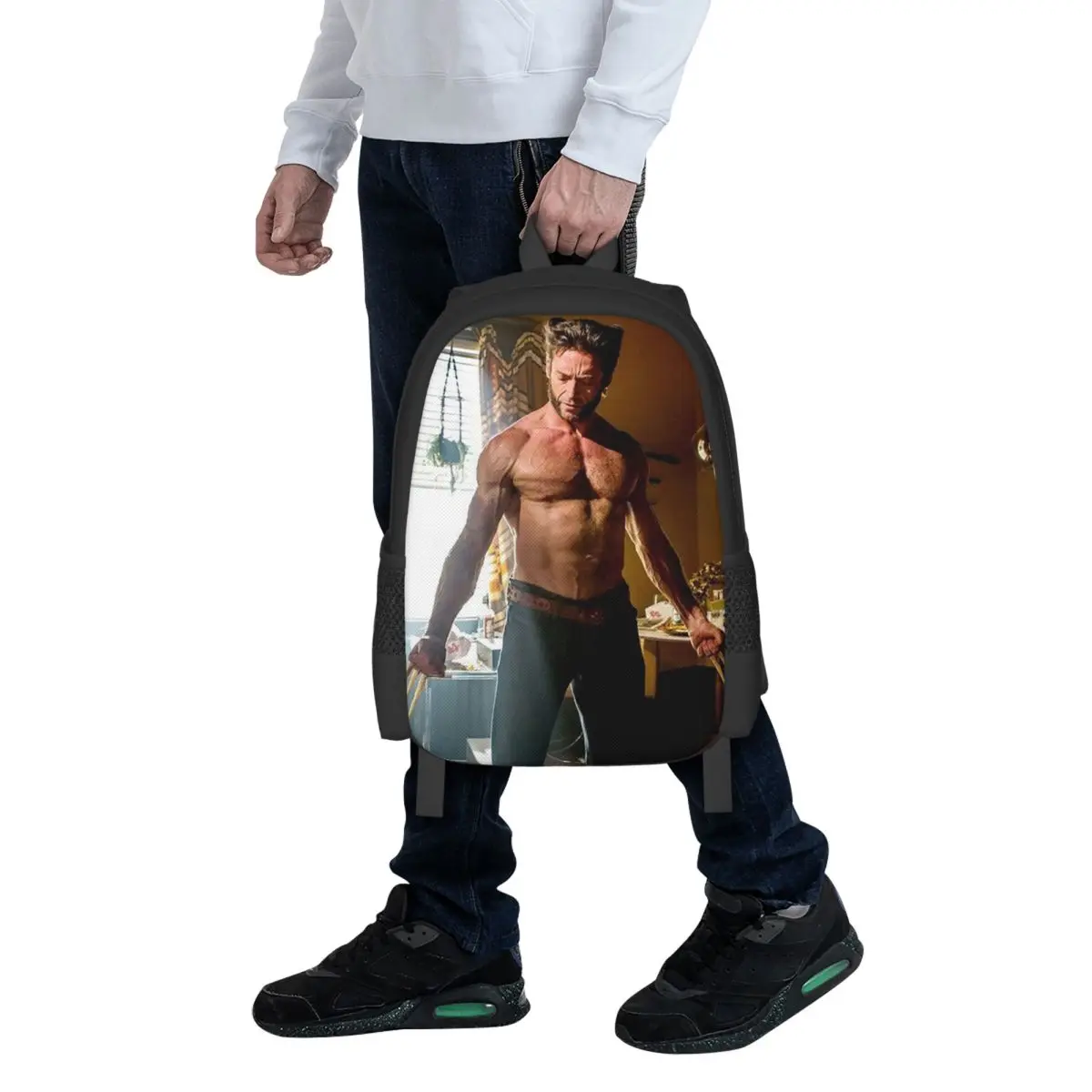 Hugh Jackman Student Backpack School Bag Hiking Travel Daypack for Men Women Fashion Bookbag Shoulder Bags