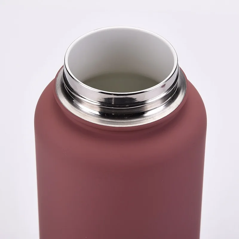 زجاجة مياه 32 أونصة 1000 مللي مع حامل هاتف سيراميك مغناطيسي مضاد للتآكل بطانة داخلية بهلوان هدايا شخصية