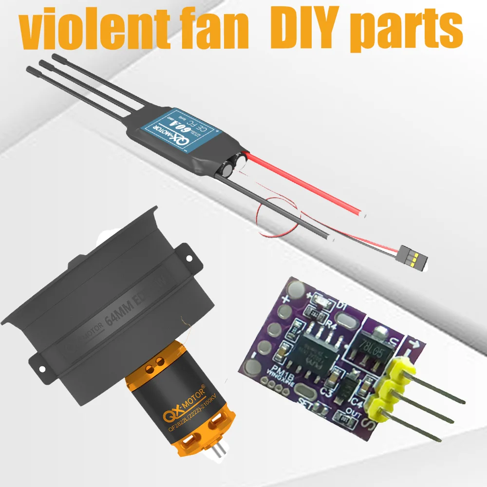 Kanaalventilator Borstelloze motor Luchtstof Schoon Gewelddadige ventilator DIY-onderdelen voor autoturbine Gewelddadige ventilator Stof- en sneeuwverwijdering