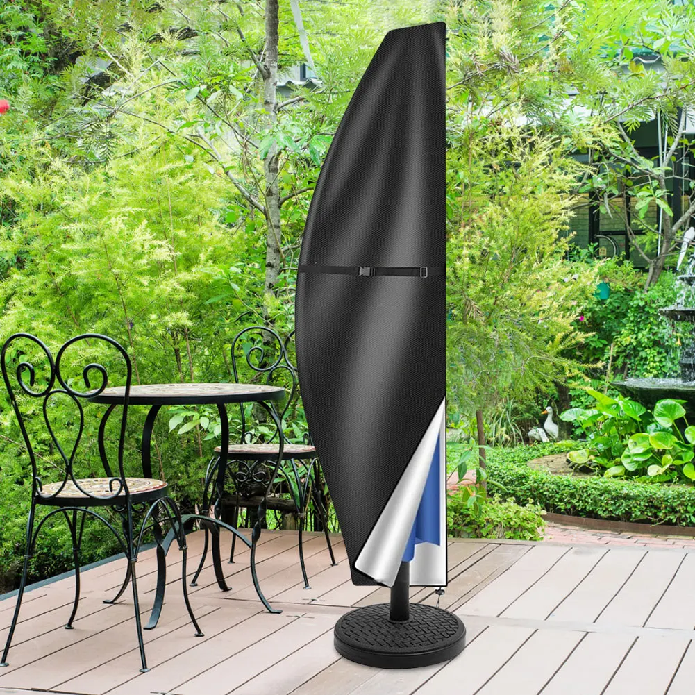 ผ้าคลุมกันรังสียูวีสำหรับกลางแจ้งแบบมีซิป ผ้าคลุมร่มกันแดดกลางแจ้ง ผ้าคลุมร่มกันฝนสำหรับร่มกลางแจ้ง