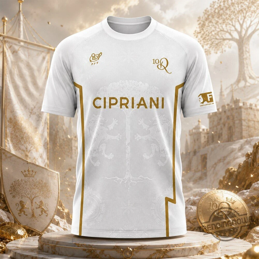 Luxury White Gold Football Jersey Ravenna 2026/27 Ronaldinho Limited Edition Casual Breathable Sports T-Shirt Family Matching