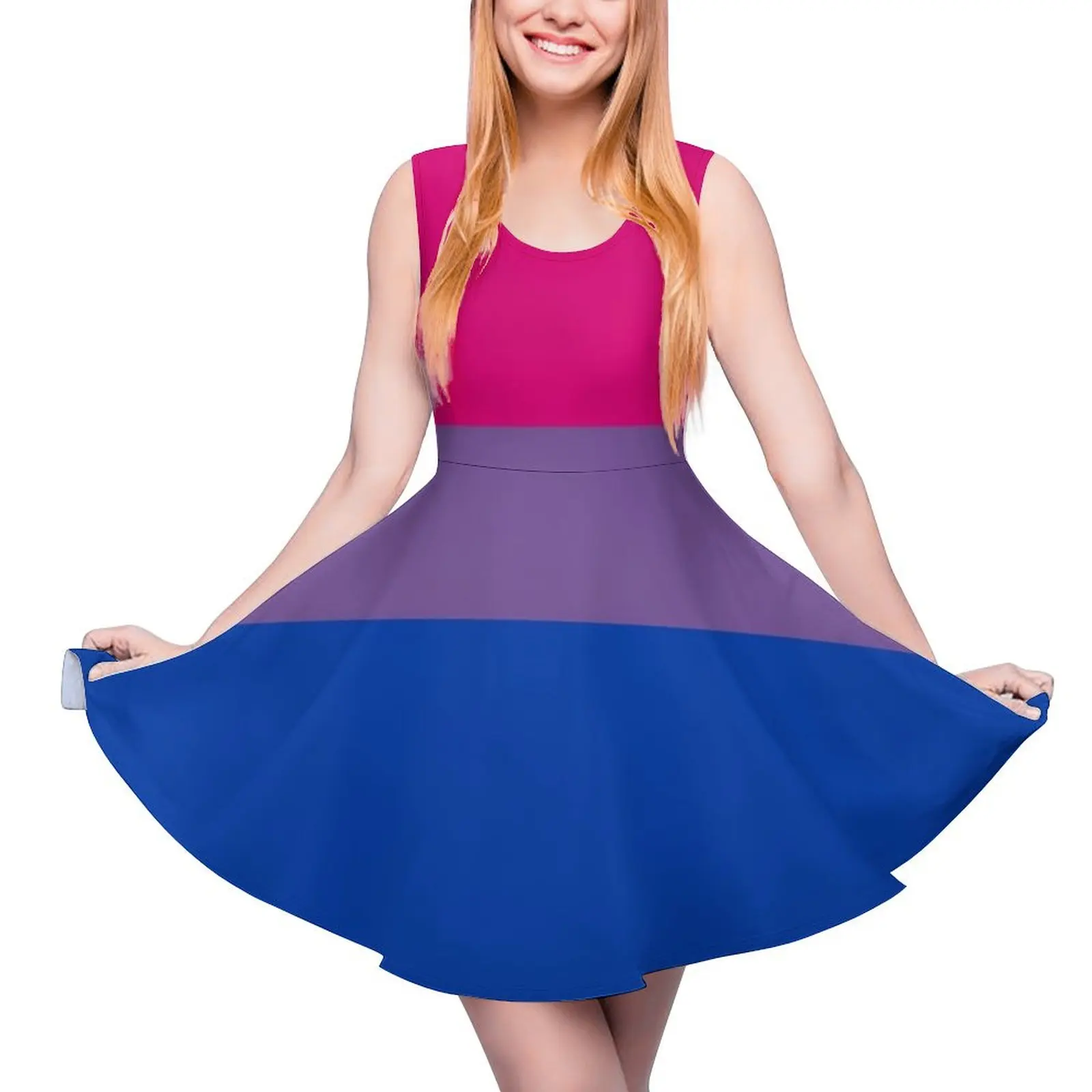 

Bisexual Pride Flag Sleeveless Dress birthday dress for women elegant and pretty women"s dresses
