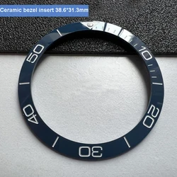 Tilt 38.6mm * 31.3mm Thickness 1.7mm Various Bezel Ceramics Bezel GMT and 40mm Men's Diving watch Insert Replacement Surface