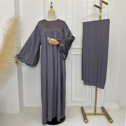 Eid Mubarak Djellaba para mujer, vestido musulmán de Dubái saudita con bufanda, Túnica árabe turca, ropa islámica de Ramadán