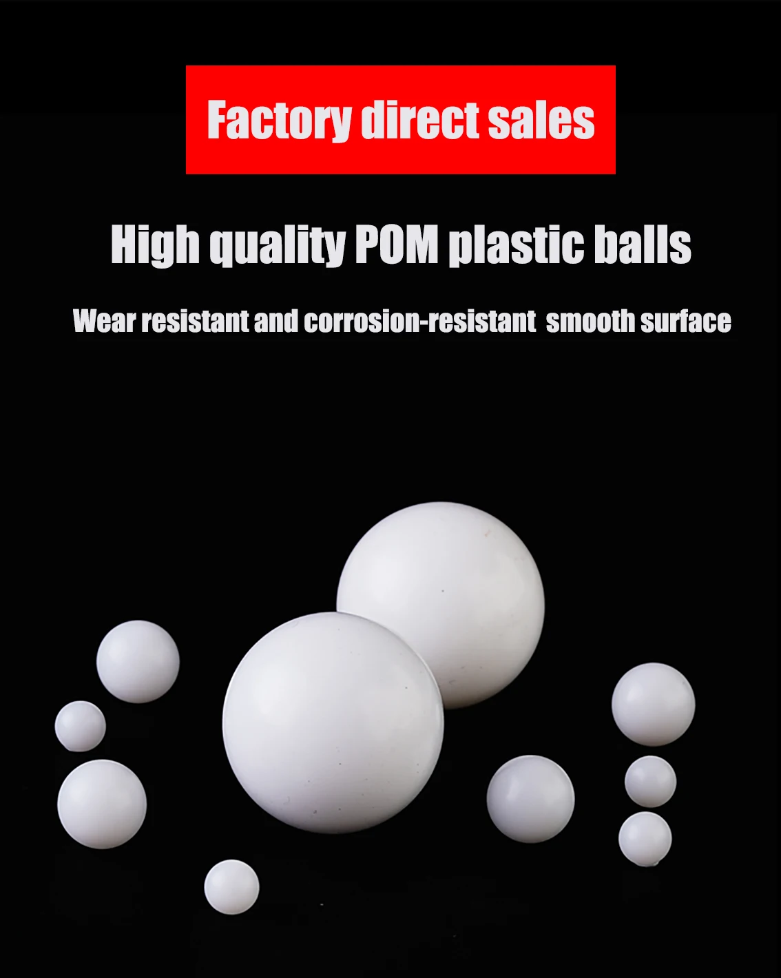 

3000pcs 2.5mm Precision Solid POM Plastic Ball Polyoxymethylene Plastic Rolling Bead White Precision Bearing Ball
