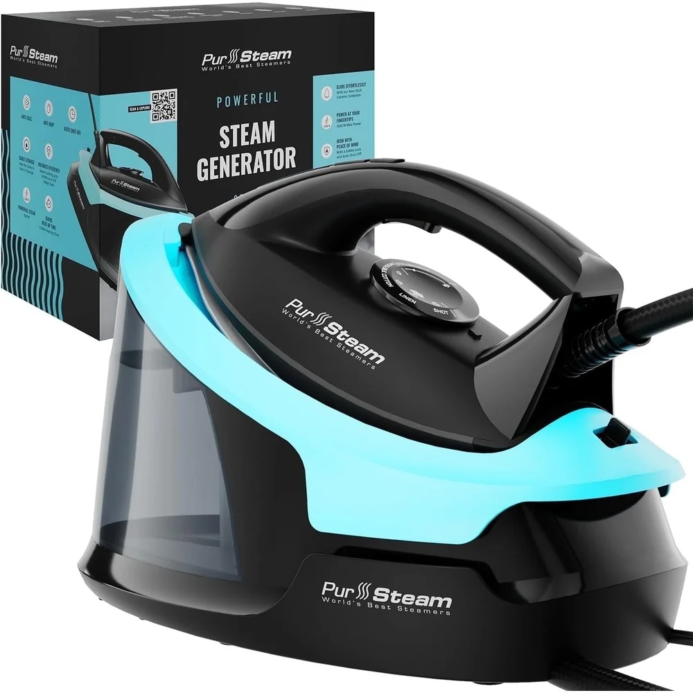 محطة بخار قوية 1700 وات 1.8 لتر خزان مياه 35 جرام/دقيقة بخار مستمر 110 جرام/دقيقة انفجار مضاد للتكلم إيقاف تلقائي من السيراميك