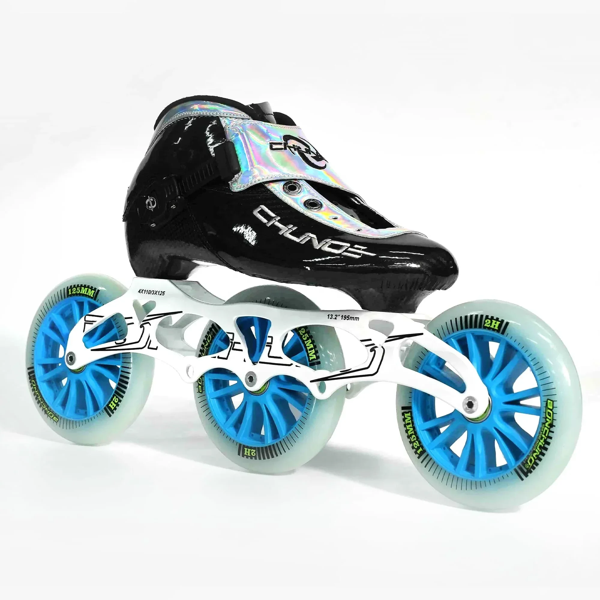 Patins de vitesse professionnels pour enfants, 3 roues en ligne, fibre de carbone, 125mm, 110mm, 100mm, nouveau