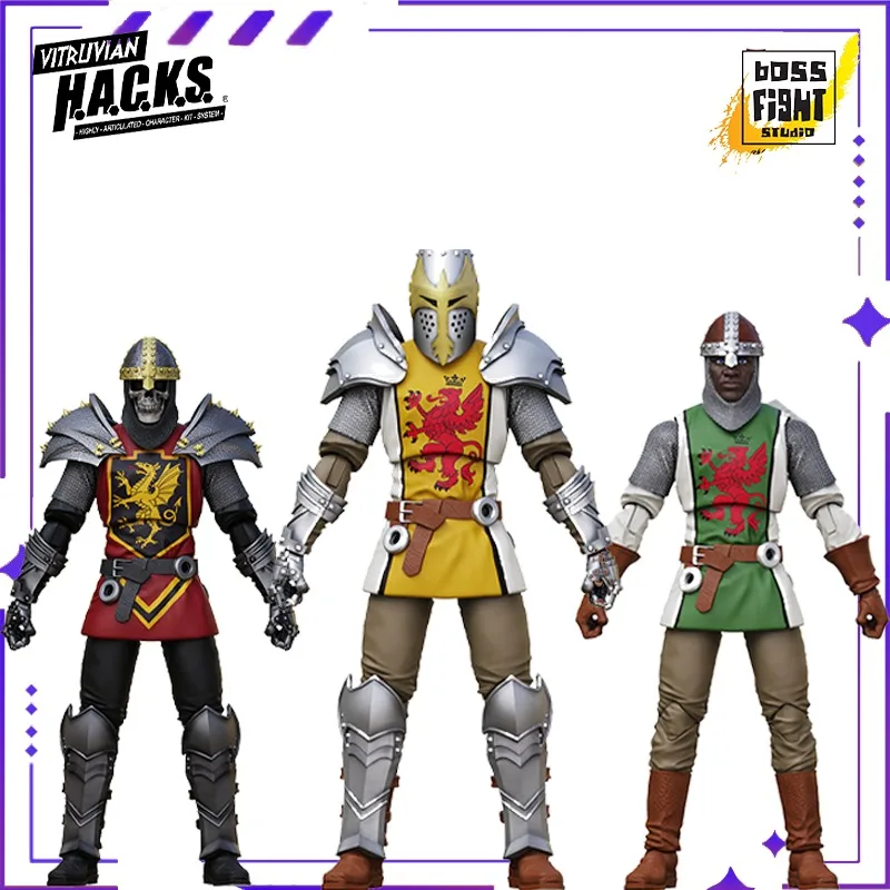 

【 in Stock 】 Boss Strike BFS Original Medieval Knights Limited 1/18 Red Lion Golden Dragon Finished Movable Doll Model Toy Gift