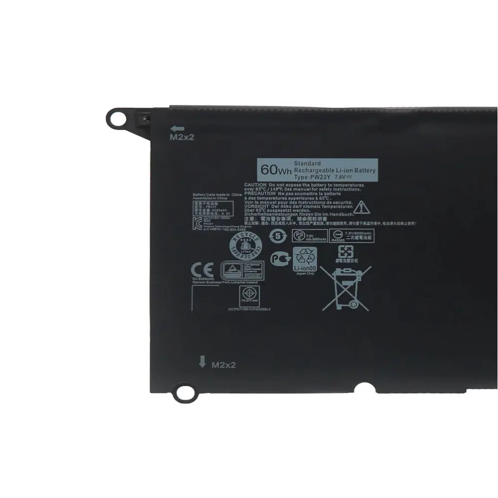 

Аккумулятор для ноутбуков Dell XPS 13 9360, 9350, 13D, 9343, RNP72, JD25G, JHXPY, RWT1R, P54GTP1GT, 5K9CP, DIN02, 7.6V, 60WH, PW23Y