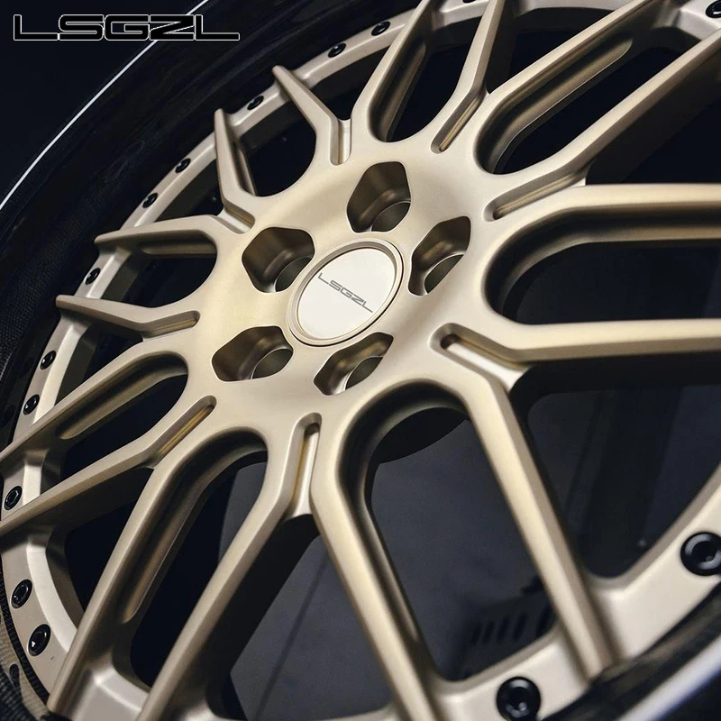 luxury custom 5x114.3 5x120 5x130 2 piece deep dish carbon fiber wheel for BMW . C8 911 18 19 20 21 22 23 24 inch rim