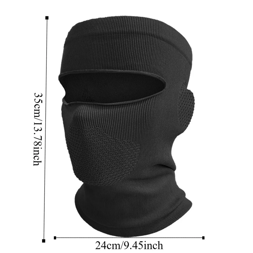 Elastic Windproof Warm Riding Mask Neck Protection Empty Top Warm Face Cover Breathable Solid Color Cycling Face Mask Cycling