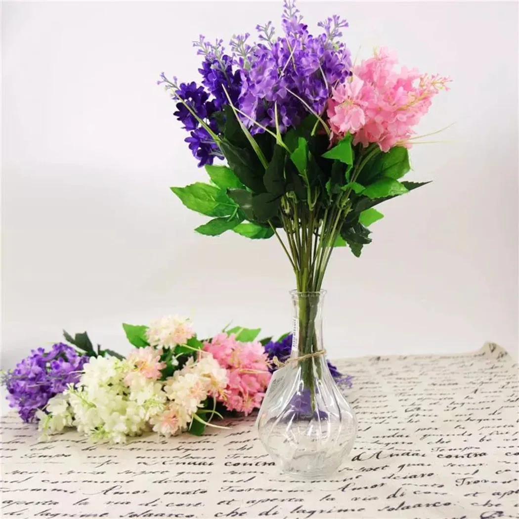 1pc Artificial Flower Bouquet 5 Heads Hyacinth 33cm Purple/White/Pink/Yellow Plastic For Office Party Weddings Home Decoration