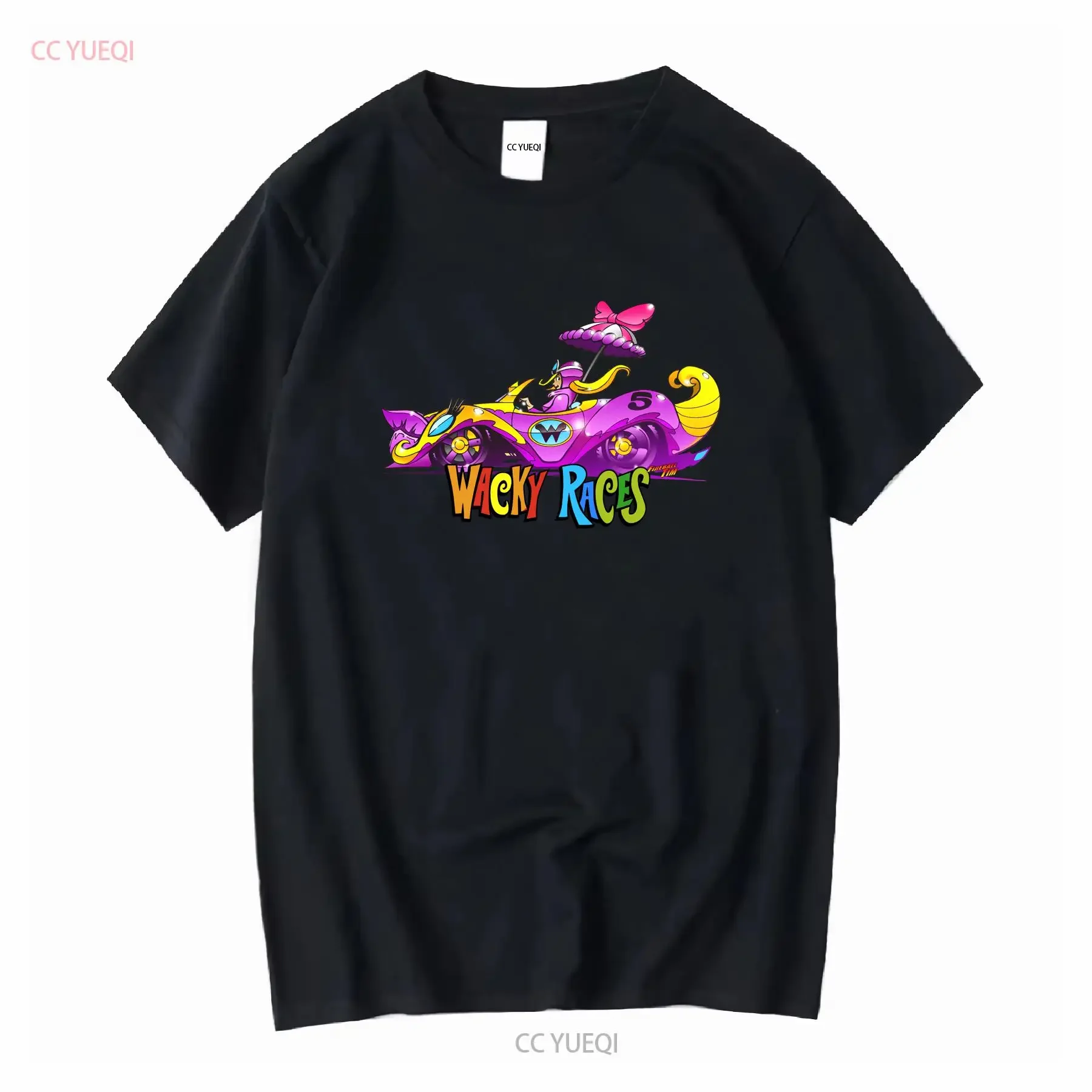 PENELOPE PITSTOP Wacky Races Cartoon Concept Art  T Shirt 10 Colors vintage Washed Breathable graphic Top For Everyday Wear