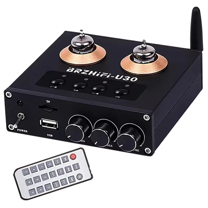 AIYIMA SMSL U30 Hifi 5725 فراغ أنبوب المضخم التحكم عن بعد بلوتوث 5.3 الصوت Preamp تأثير جهاز دعم AUX USB MP3